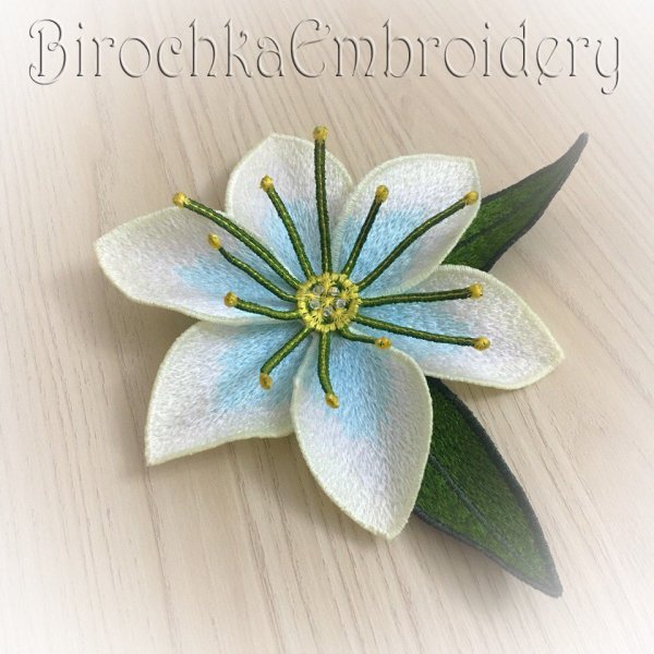 Free Standing Lace Lily Flower Machine Embroidery Design