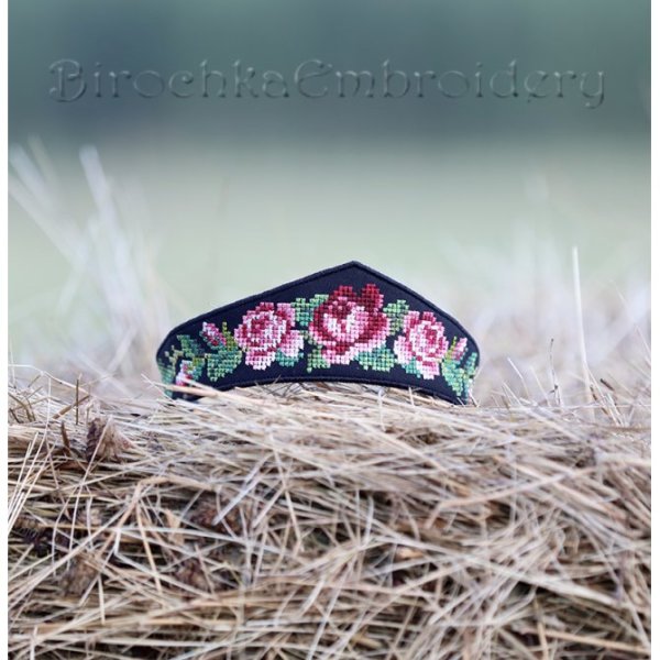 Roses Headband-kokoshnik ITH Machine Embroidery design