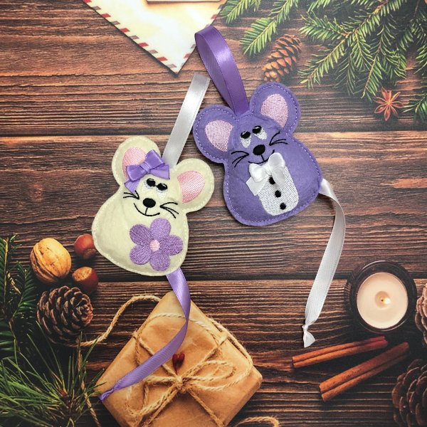 Mouse toys made of felt Machine embroidery design