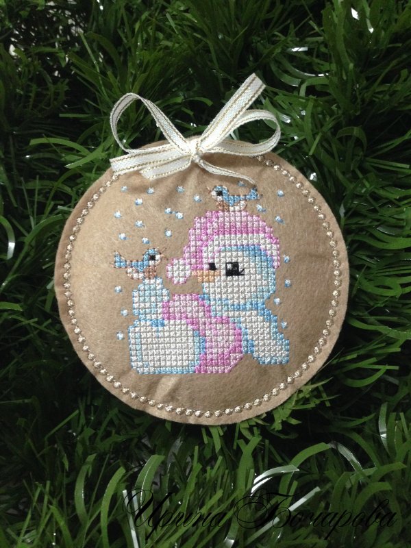 Machine Embroidery Design Christmas Cross-Stitch Snowman Pattern