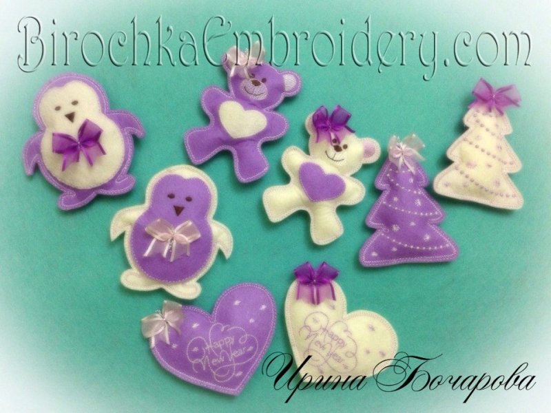 Christmas Tree Toys Set Machine Embroidery Design