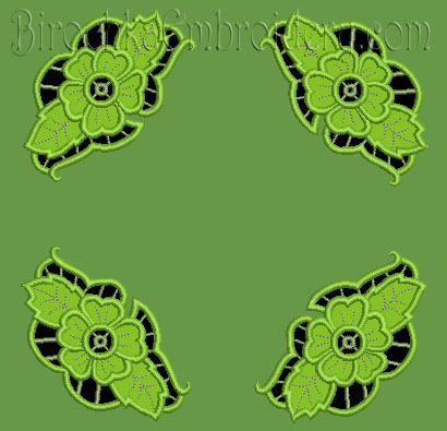 Cutwork Machine Embroidery Design Richelieu flower
