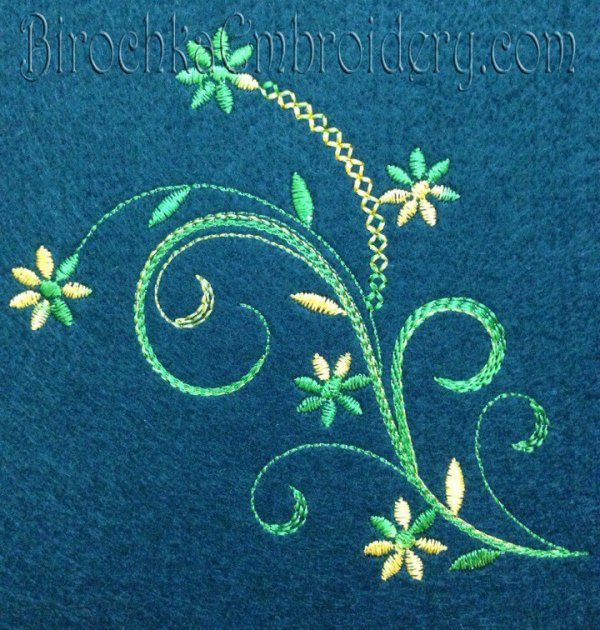 Machine embroidery designs Floral pattern