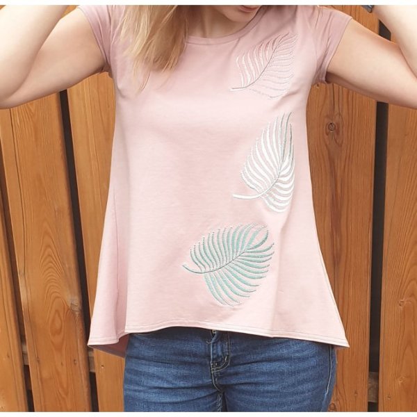 Tropical leaves machine embroidery designs