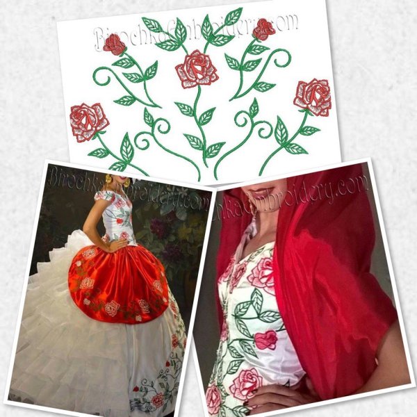 Flowers patterns Machine Embroidery Design