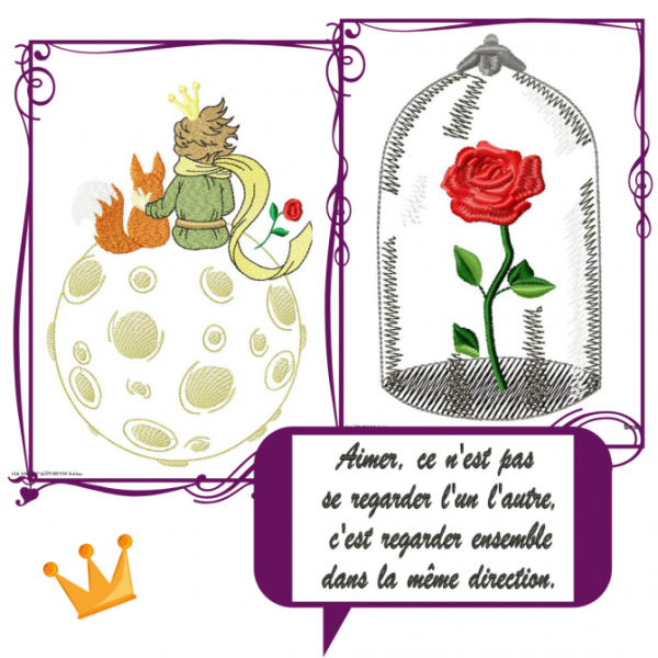 Set of machine embroidery designs The Little Prince