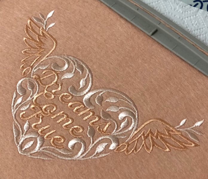 Dreams come true Machine embroidery design