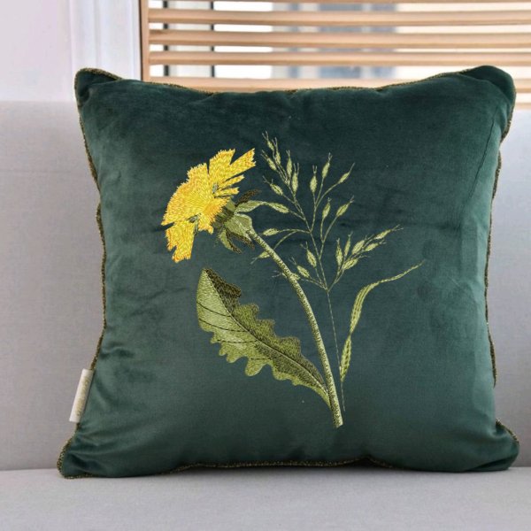 Dandelion Machine embroidery design in the art surface technique