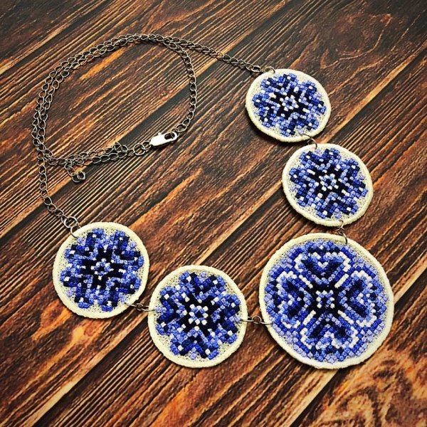 Machine Embroidery Design FSL Jewelry Set Cross-stitch Pattern