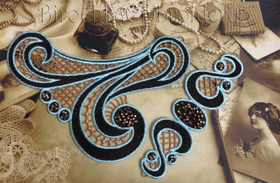 Free Standling Lace Necklace and Bracelet Set Machine embroidery designs