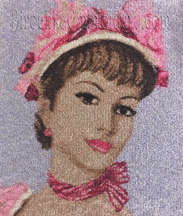 Machine Embroidery Design PhotoStitch Lady
