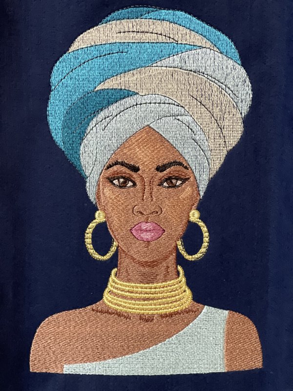 Machine embroidery design Mulatto girl