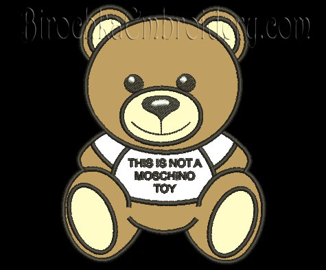 Machine Embroidery Design Bear Applique