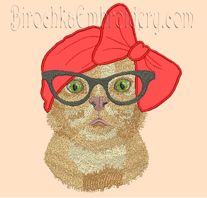 Machine Embroidery Design Pin ap Cat