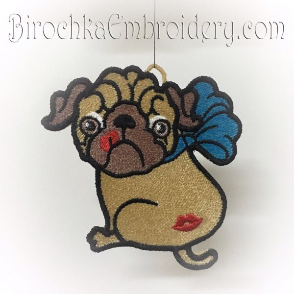 Machine Embroidery Design Dog Pattern FSL