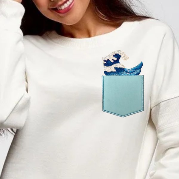 The sea in your pocket Machine embroidery design