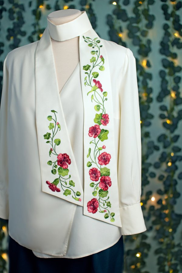 Machine Embroidery Designs in Artistic Surface Technique Nasturtium only for commercial sale