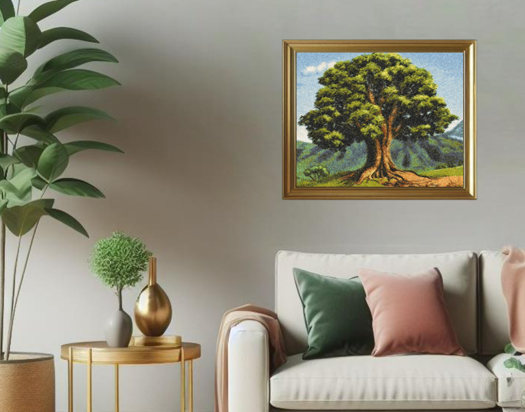 “Family tree” machine embroidery design  for art therapy