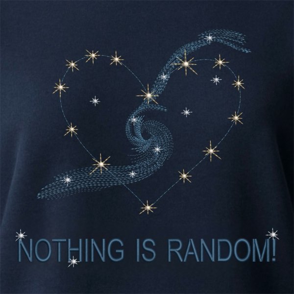 Machine embroidery design "Nothing is random!"