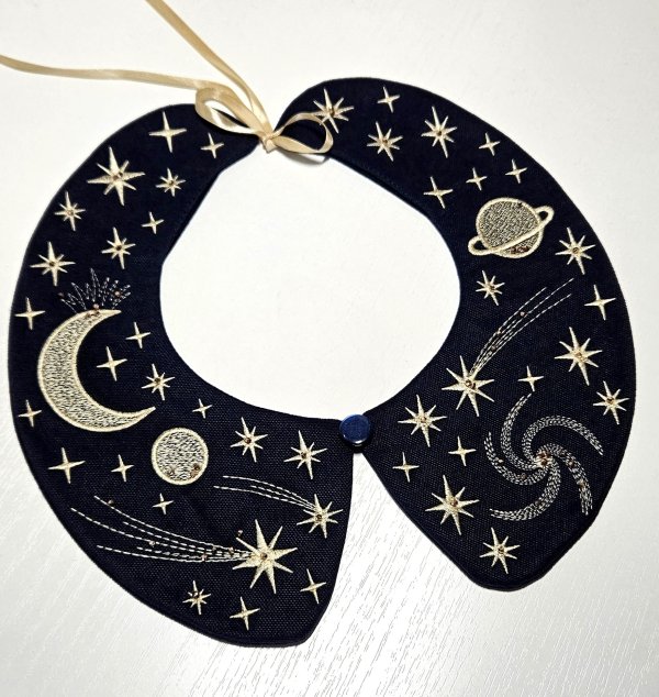 Machine Embroidery Design: "Space" Collar